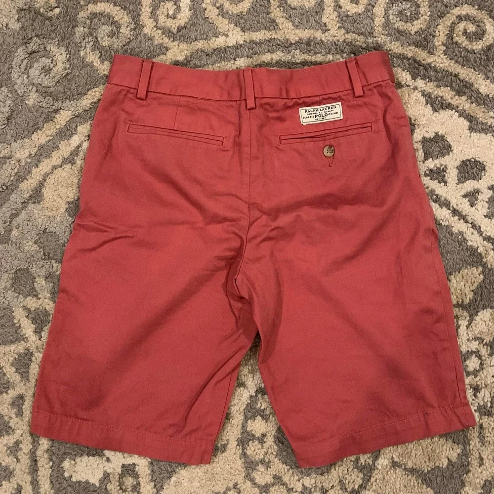 Polo Ralph Lauren Classic Chino Flat Front Salmon Shorts Youth‎ Boy’s Size 16